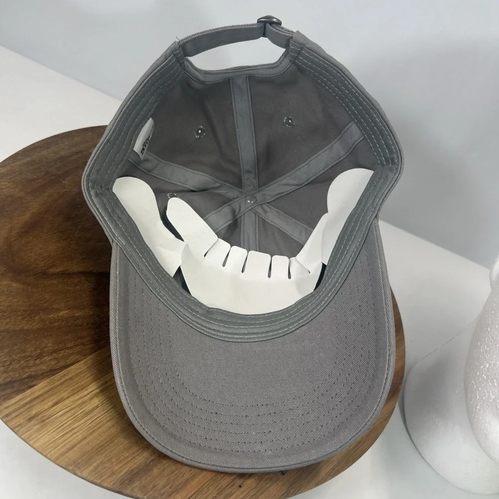 Disney Lilo and Stitch Baseball Hat Ohana Family Grey Adjustable Embroidered NWT